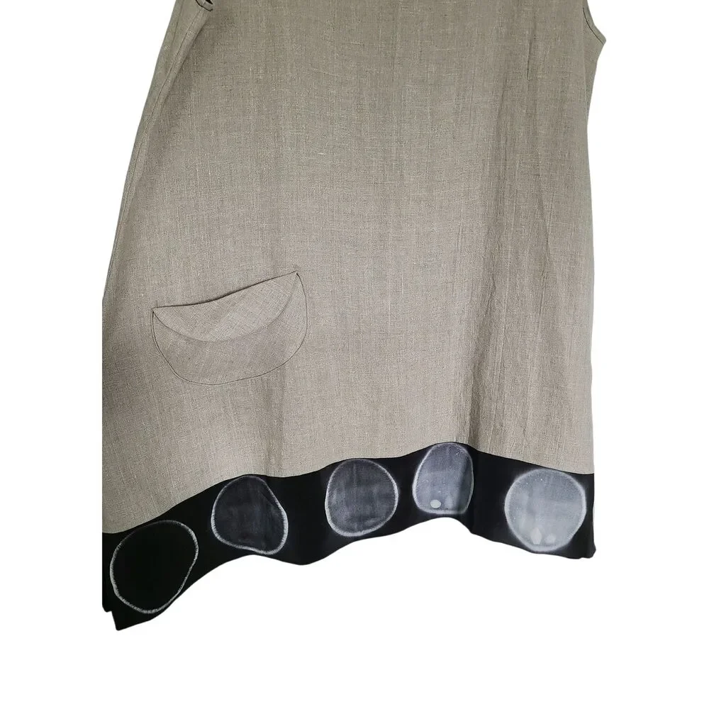 Laura Hunter Ellipse Linen Dress in Oatmeal Size XL - Picture 5 of 7